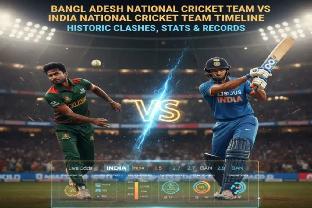 Bangladesh National Cricket Team Vs India National Cricket Team Timeline – Historic Clashes, Stats & Records