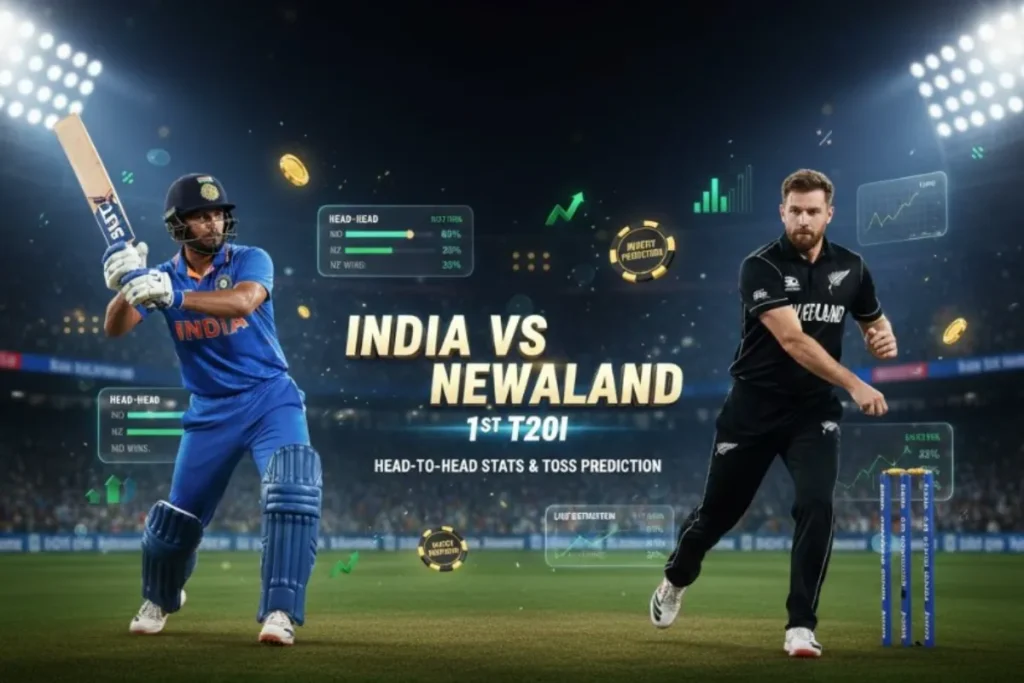 India vs New Zealand (1st T20I) – Head-to-Head Stats & Toss Prediction