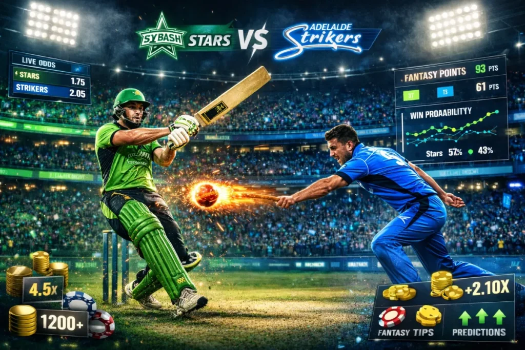 Melbourne Stars vs Adelaide Strikers – Head-to-Head Record, Pitch Report, and Prediction