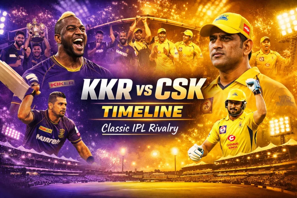 kkr vs csk Timeline